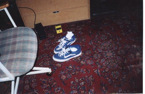 the blue shoes